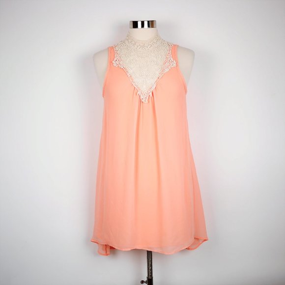 LULUS Peach pink loose fit sleeveless tunic blouse - Picture 1 of 8